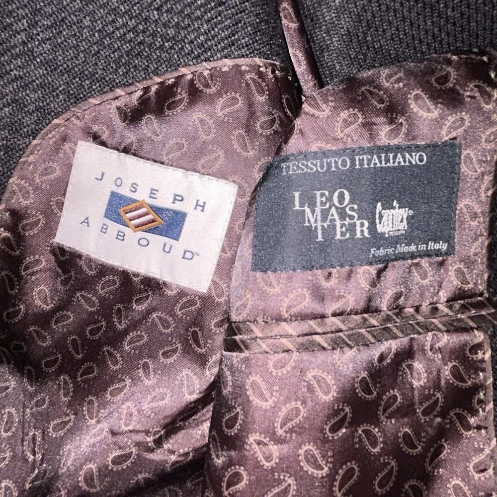 TESSUTO ITALIANO LeoMaster JOSEPH ABBOUD HERITAGE BLAZER SIZE 50L Brown Double